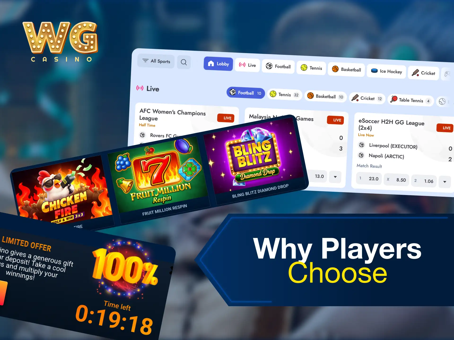 Reasons why players choose WG casino for online casino games in the United Kingdom.