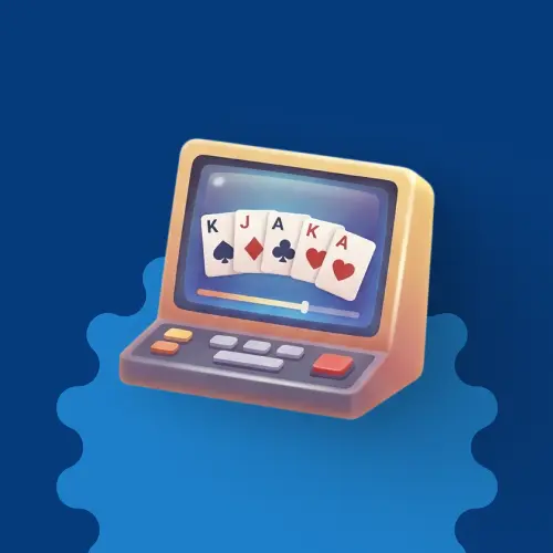 Video poker on WG casino UK with Jacks or Better, Deuces Wild, and Double Bonus Poker.